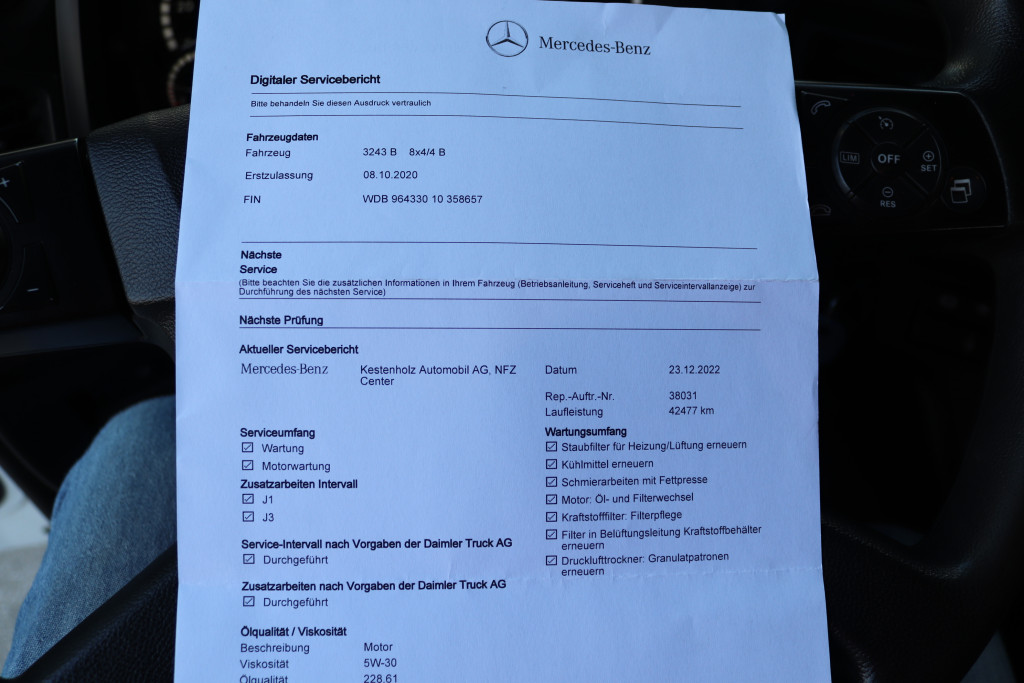 Mercedes-Benz Arocs 3243 E6 Stetter 9m3 Retarder 8x4 TÜV Neu - 39
