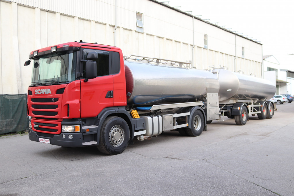 Scania G480 Milchtank isoliert Lkw + Anhänger - 1