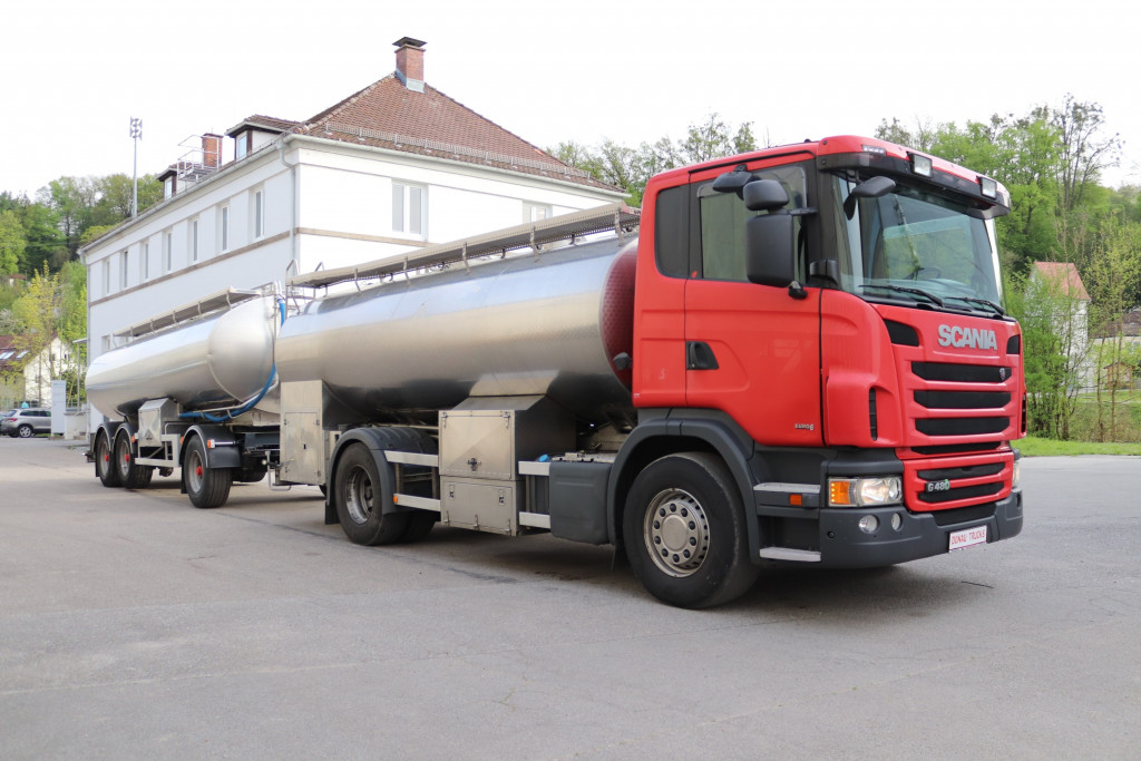 Scania G480 Milchtank isoliert Lkw + Anhänger - 2