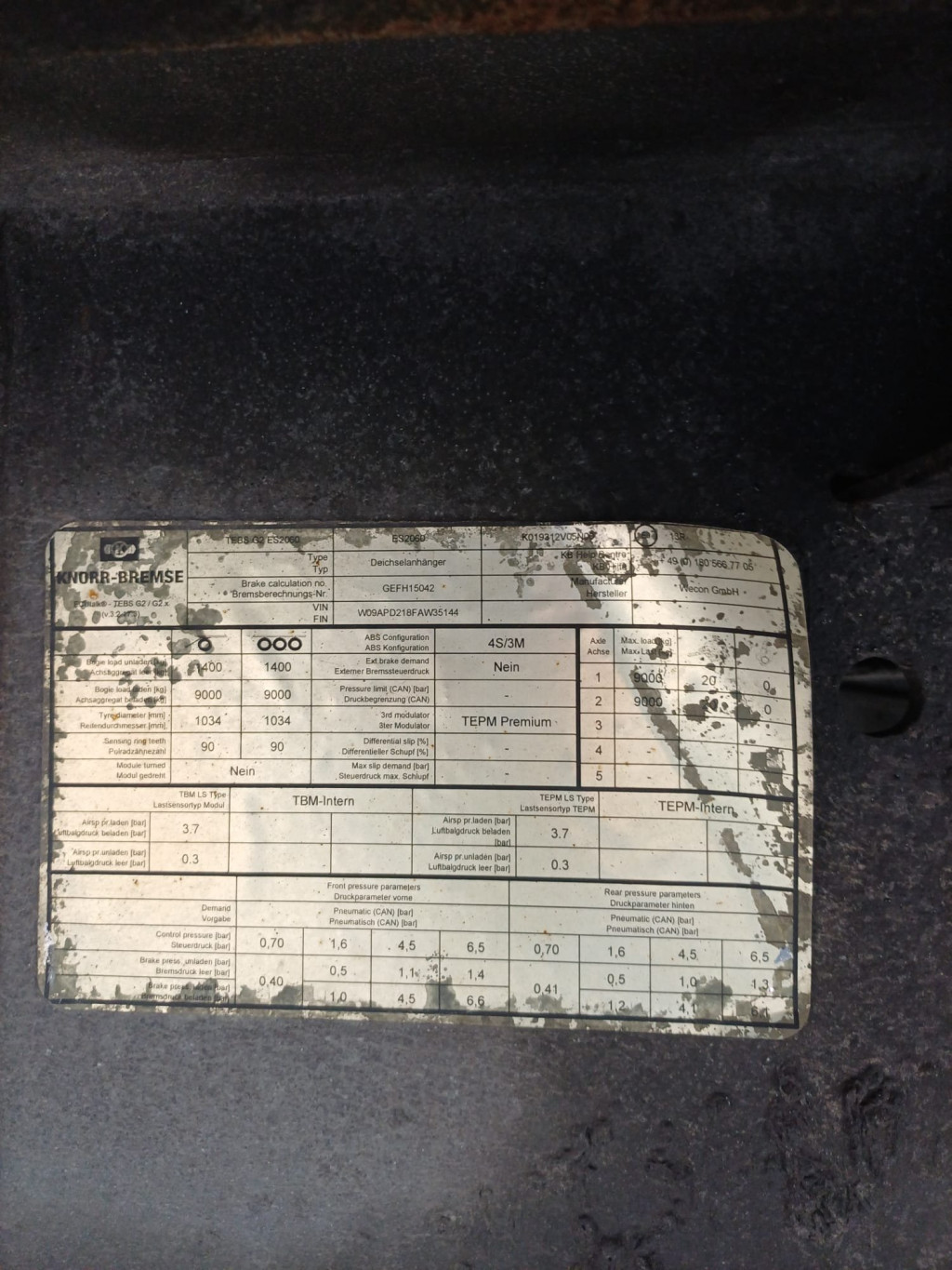 Andere Wecon APD 218 745 SG Schiebeplane Edscha LBW - 11 Andere Wecon APD 218 745 SG Schiebeplane Edscha LBW - 11